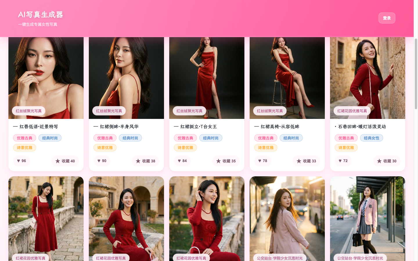AI 写真生成器真实截图